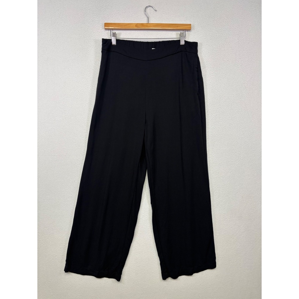 Minimalist Coastal Old Navy Women Large Black Playa High Rise Wide Leg Pants